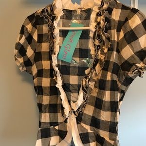 Sexy Gingam Top - Size Large